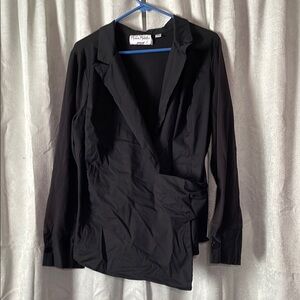 Wrap collared dress shirt